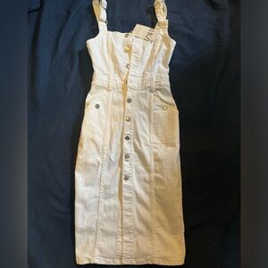 White jeans midi dress xs